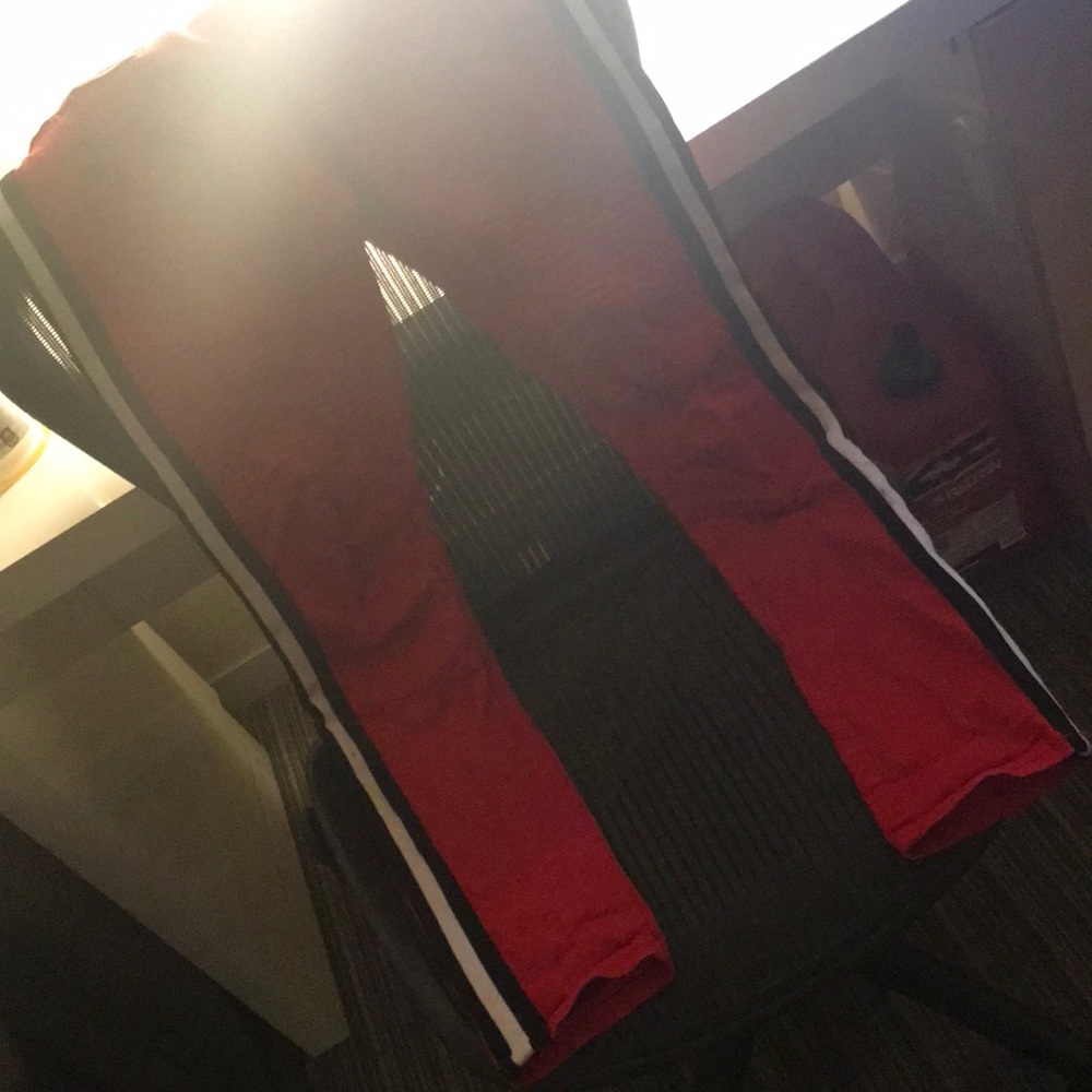 Red With black and white Pants   Size(34/32)